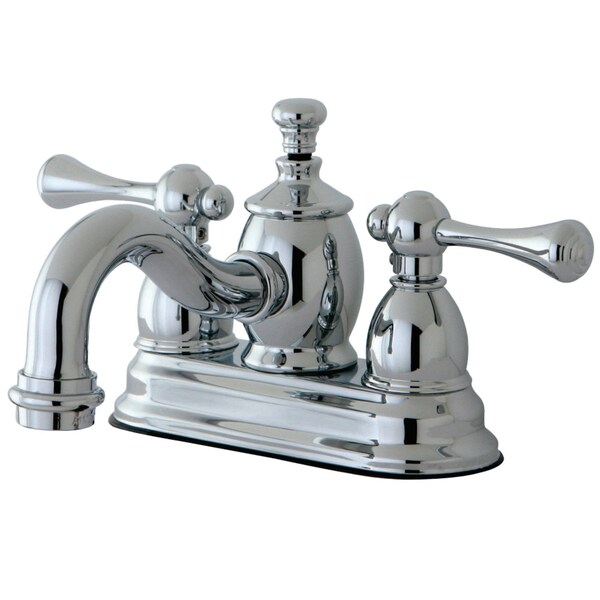 KS7101BL 4" Centerset Bathroom Faucet, Polished Chrome